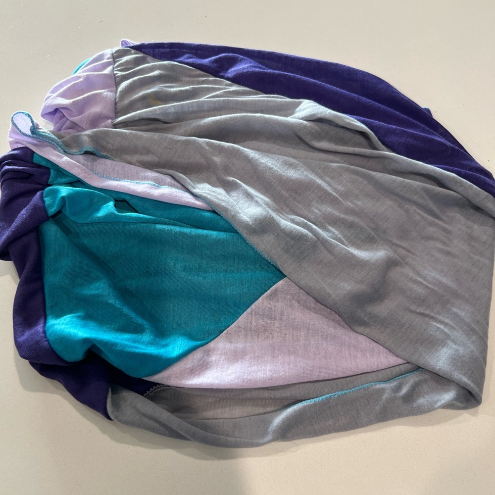 Color block, infinity, scarf for girls